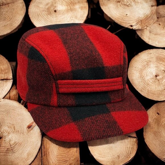 Filson Mackinaw Cap Mens Size M Hat Wool Plaid Quilt Lined Ear Flaps READ DESC - Picture 1 of 14